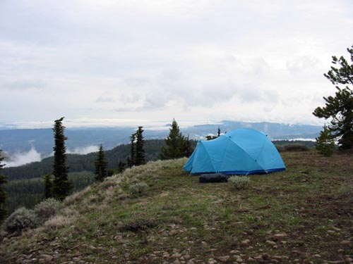 tent on the edge